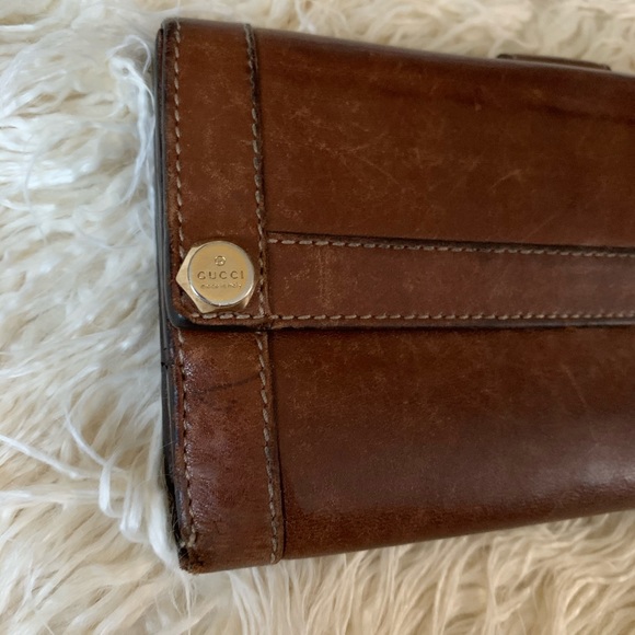 Brown leather Gucci wallet - Picture 4 of 10